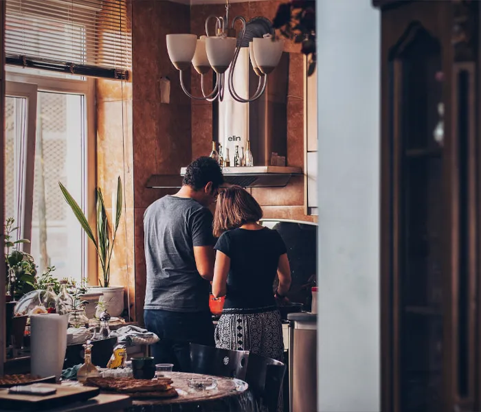 Couple planning home improvements